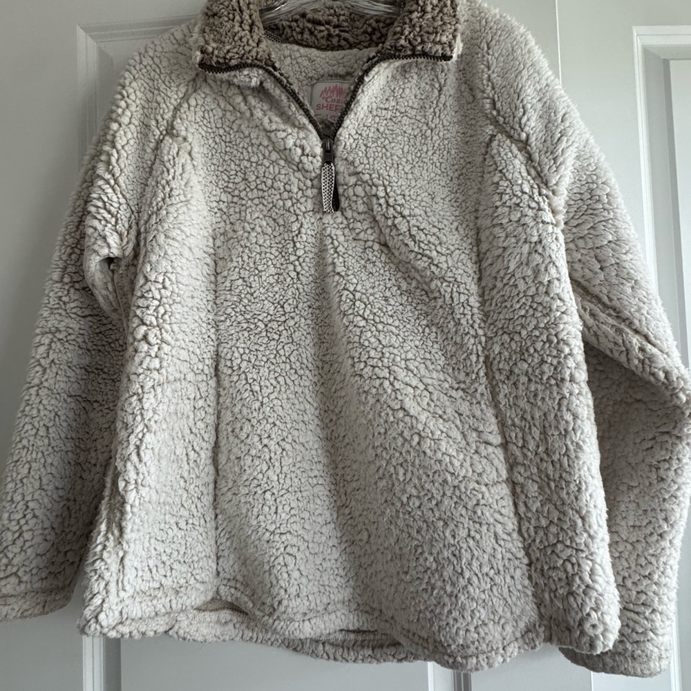 Cozy Sherpa Women’s Cozy Cream Pullover Size XL